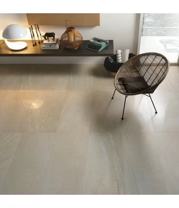 Artica beige lapped rectified in living room floor