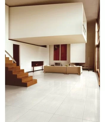 Kaleido white natural rectified in living room floor tiles