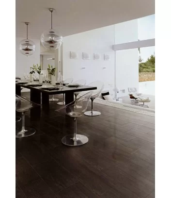 kaleido black natural rectified in kitchen floor tiles