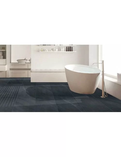 carreau en gres effet pierre noir graphite