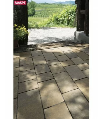 Maspe Matrix black yellow self-locking pavement tiles