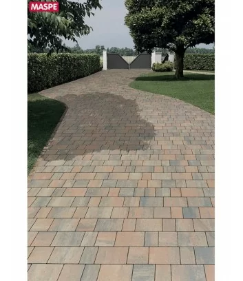 self-locking outdoor paving red black beige tiles Maspe Matrix