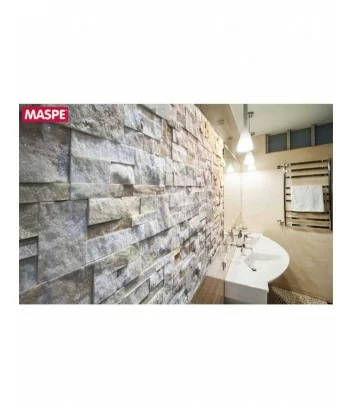 revetement mur de sale de bain avec pierre naturelle modigliani maspe