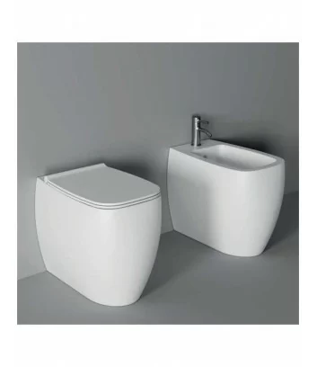 wc et bidet sur pieds blancs Nur Alice Ceramica