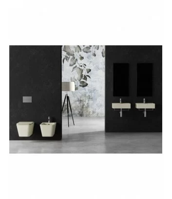 Ambiente con sanitari sospesi avorio Hide Alice Ceramica