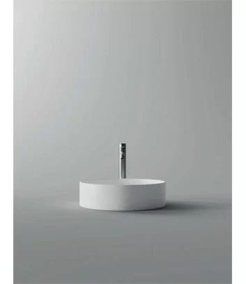 Hide front image round countertop washbasin