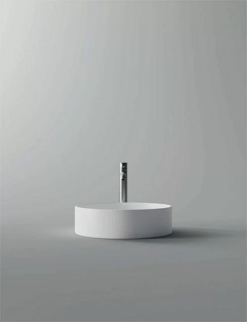 immagine frontale Hide rotondo lavabo d'appoggio