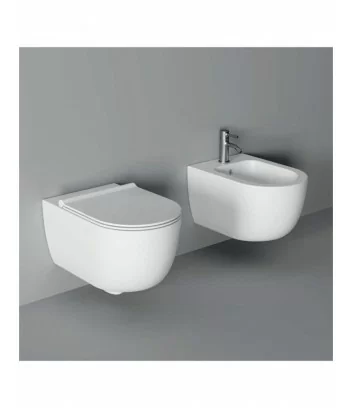 White wall-hung bathroom fittings Unica Alice Ceramica