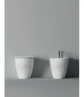 white color floor-standing bathroom fittings Unica collection