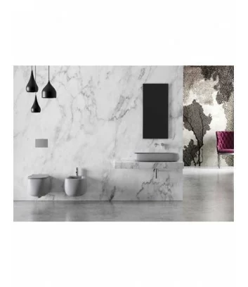 environment with grey wall-hung bathroom fittings Nur by Alice Ceramica