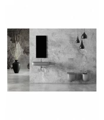 environment wiht ash grey wall-hung bathroom fittings Nur by Alice Ceramica