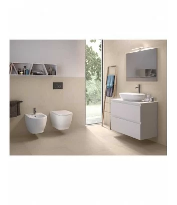 Environnement avec bidet sospendu w/hidden fixations ligne Moon Rak Ceramics