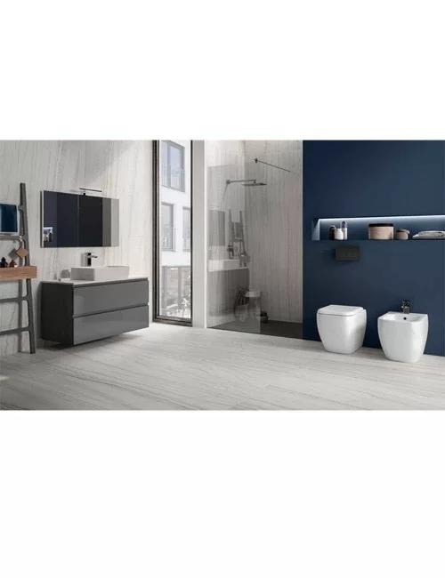 environment with bidet and toilet floor-standing w/hidden fixations Metropolitan