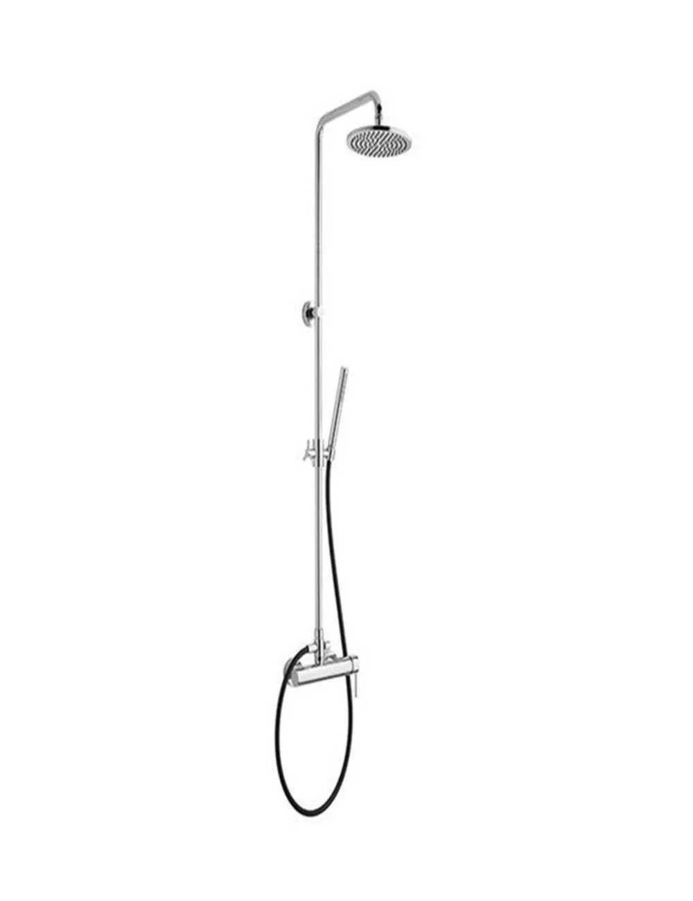 Single lever shower mixer for exposed fitting with fixed column Tondi line - Effepi Rubinetterie