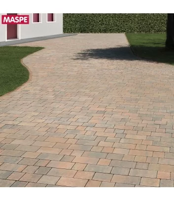 Maspe matrix outdoor paving tiles red black beige self-locking