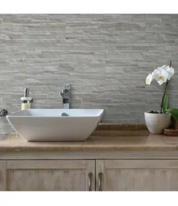 gres effetto pietra grigio per rivestimento parete