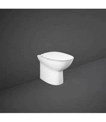 WC a terra filo muro con sistema rimless linea Morning Rak Ceramics