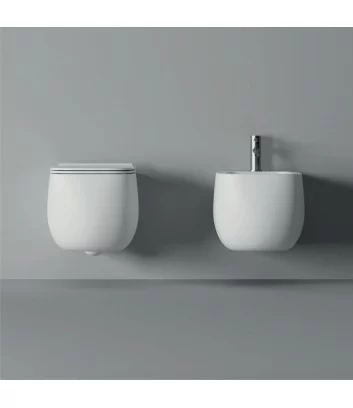 white color wall-hung bathroom fittings Nur by Alice Ceramica