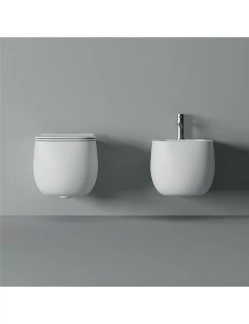 white color wall-hung bathroom fittings Nur by Alice Ceramica
