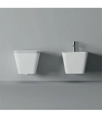 White square wall-hung bathroom fittings Hide square by Alice Ceramica