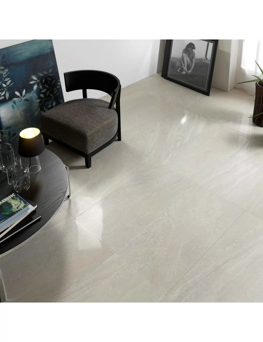 artica white lapped rectified floor detail