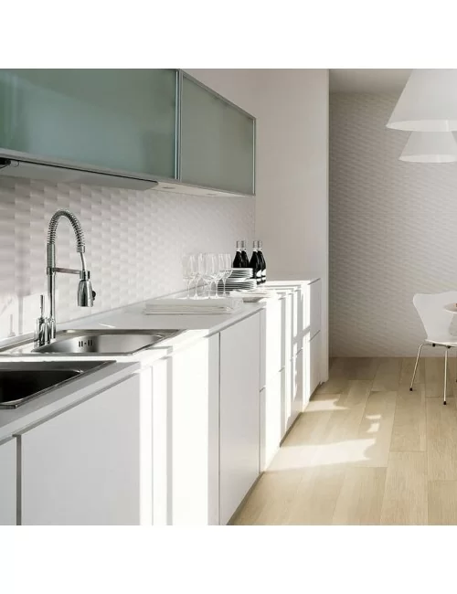 lumina diamante white matt posé en carrelage mural de cuisine