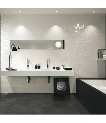 lumina square white matt in bathroom wall tiles