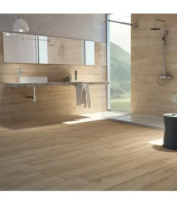 decapè honey wood-effect in bathroom floor tiles
