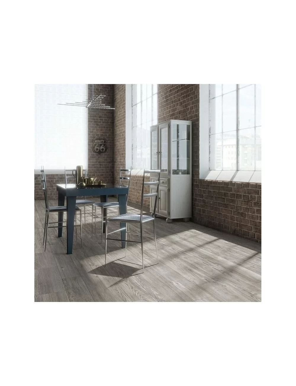 fjord gra wood-effect in kitchen floor tiles