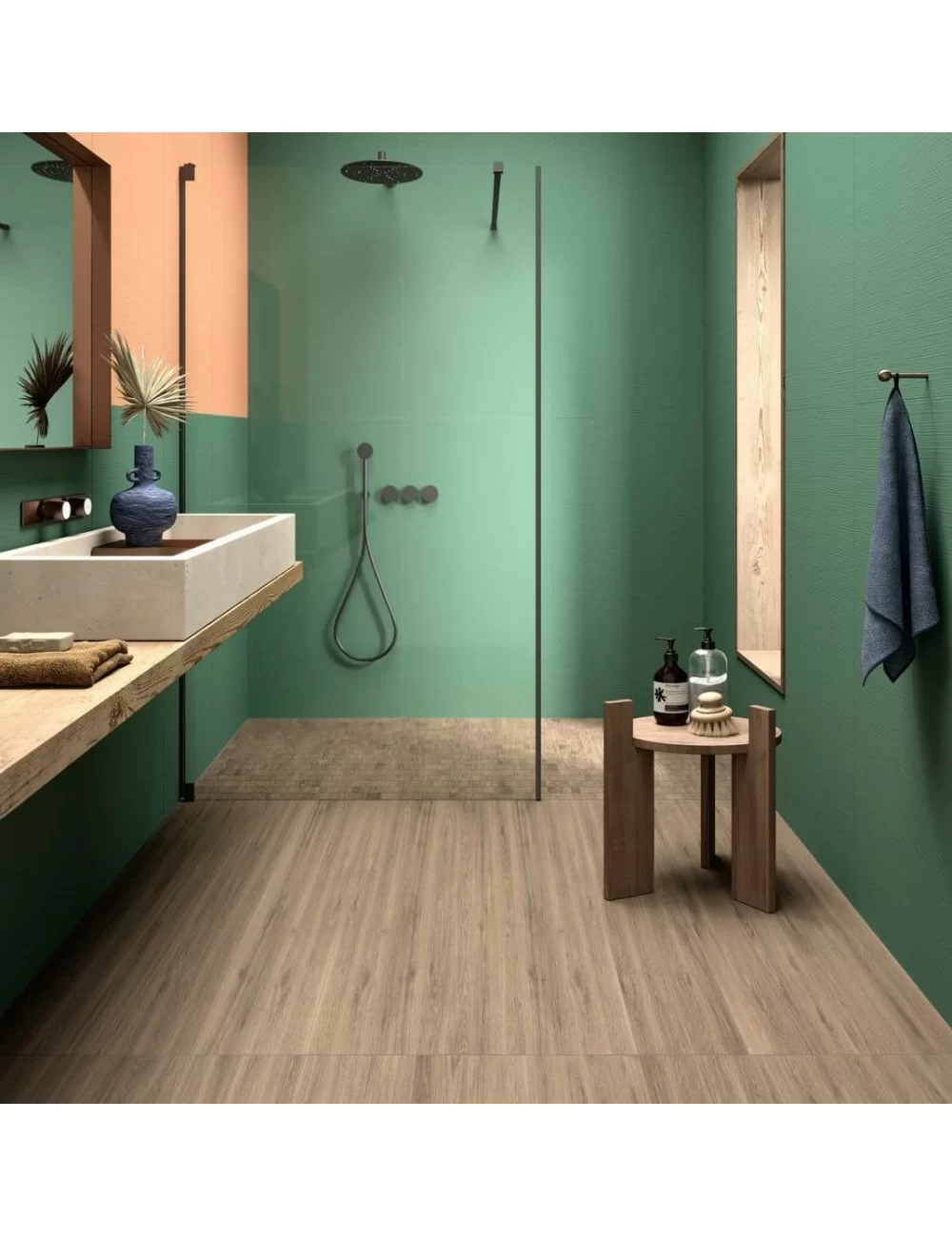 Brown Elisir in bathroom wall and floor tiles