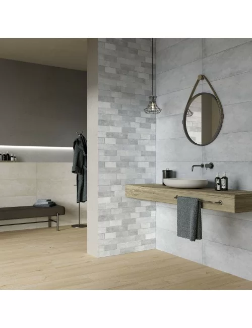 hangar sky rectified wall in bathroom