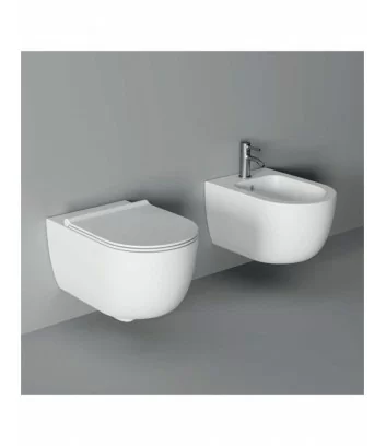 sanitaires sospendus blancs Unica 55 Alice Ceramica