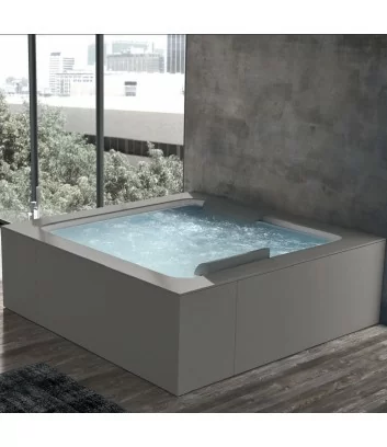 square hot tub Bolla q sfioro by Hafro Geromin