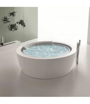Baignoire d'hydromassage ronde « Bolla » à débordement de Hafro Geromin