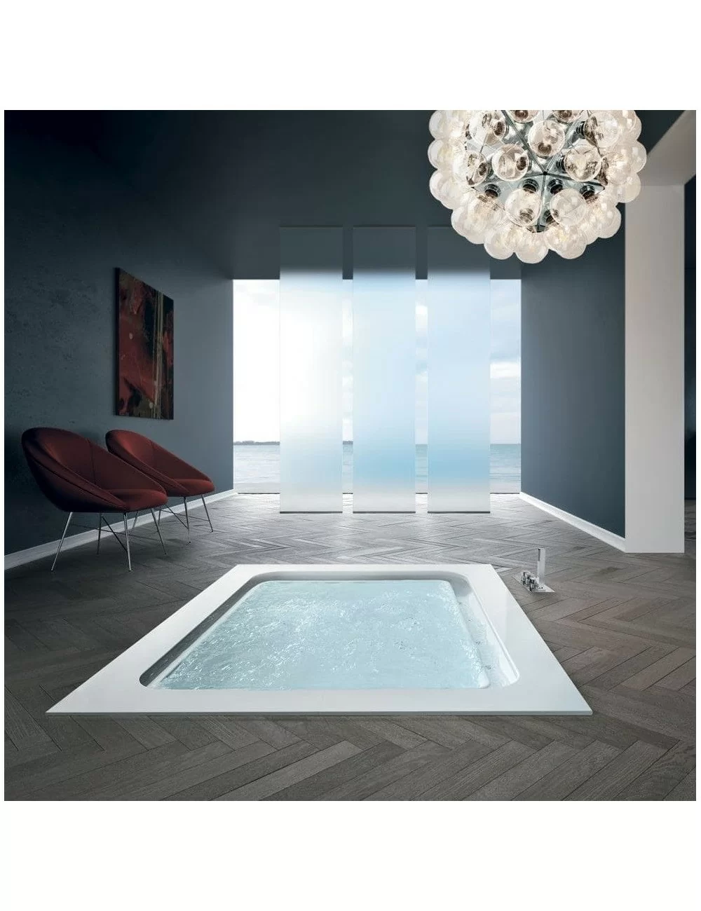 rectangular and modern hote tub: Bolla r sfioro