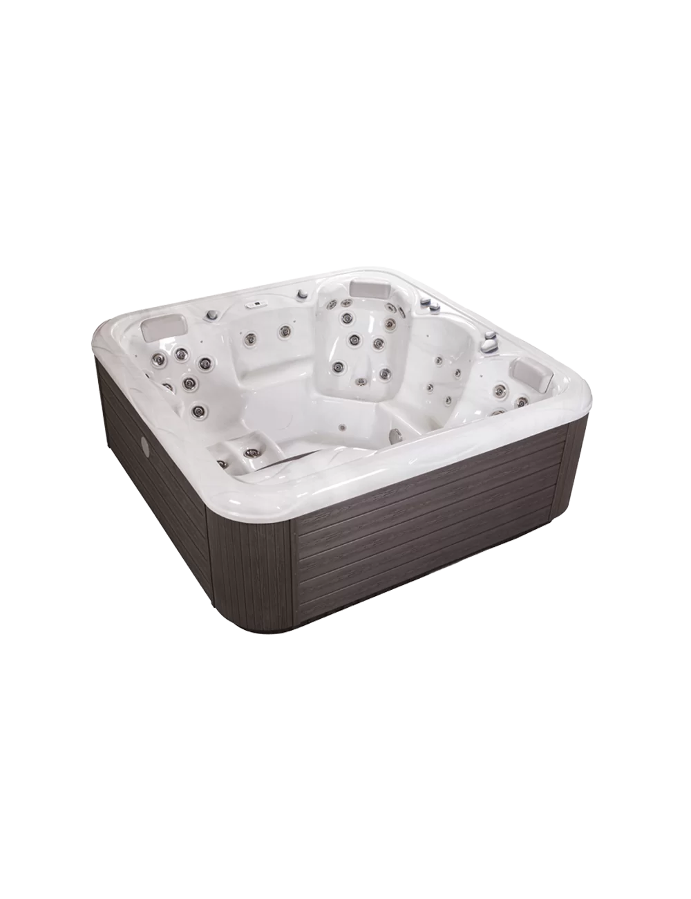 Saturn: square outdoor spa 230x230 by Hafro Geromin