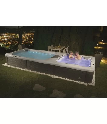 Rio grande w-flow mini-piscine avec hydromassage d'extérieur de Hafro geromin