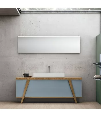 matt sky-blue fratino bathroom furniture by Geromin Group