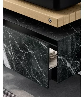 dettaglio cassettone Eclipse color nero marquina