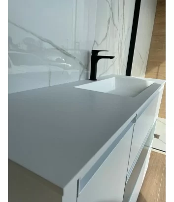 matt white bathroom furniture top