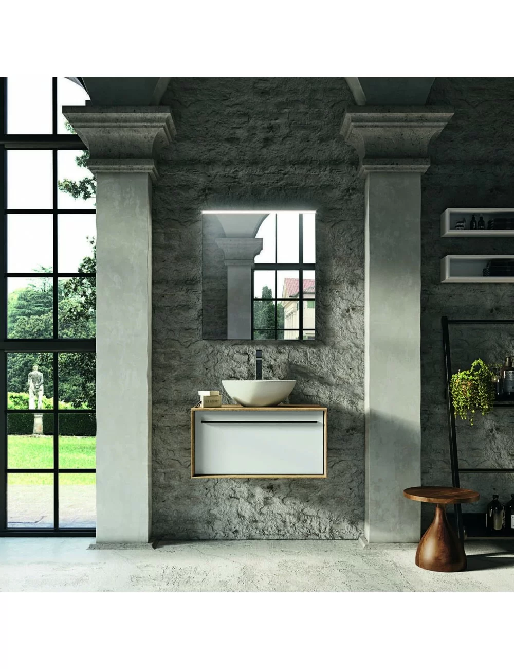 wall-mounted bathroom furniture 70 cm by Hafro Geromin