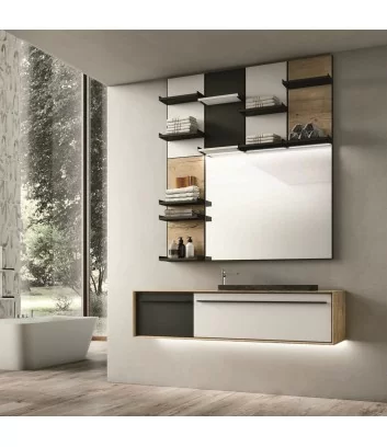 150 cm hung bathroom cabinet composition suite 05 by Geromin group