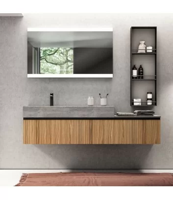 composizione elite 08 mobile bagno sospeso in legno moderno