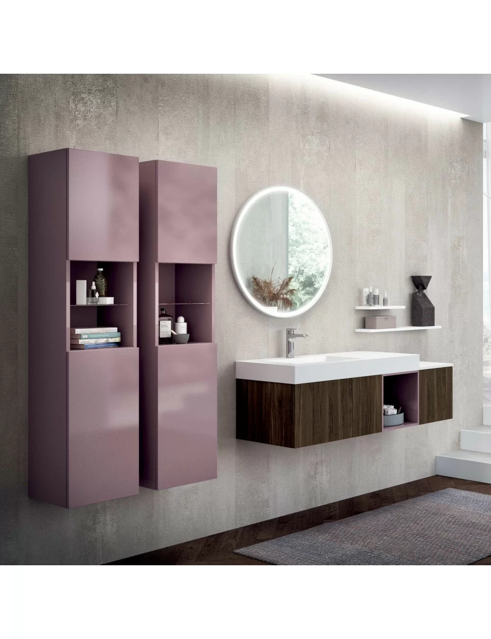 composition elite 04 by Hafro Geromin, wall-hung bathroom cabinet