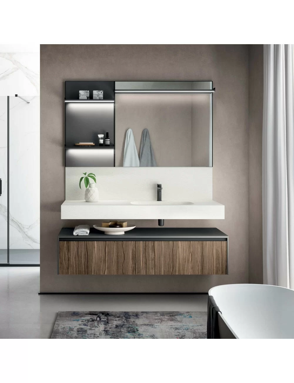 composition elite 07 Hafro Geromin wall-hung bathroom cabinet