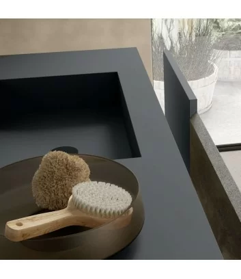 detail of Fenix integrated bathtub lime 2 ALL12 composition by Azzurra Bagni