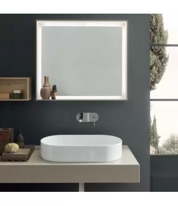 détail de miroir de meuble de salle de bain lime 2 composition 205 Azzurra Bagni