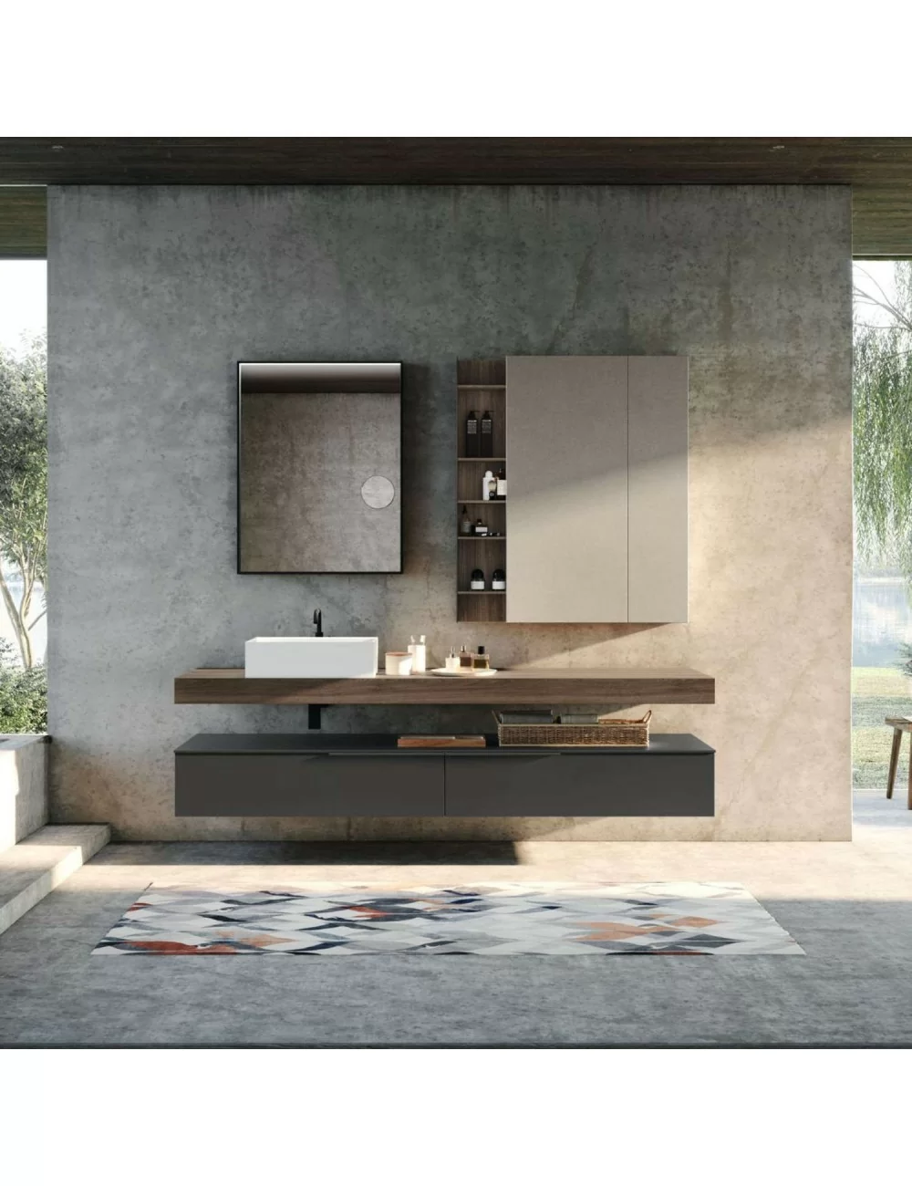 panoramica mobili arredo bagno lime 1 composizione J&T 11 Azzurra Bagni