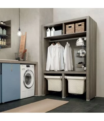 dettaglio armadio a vista Wash composizione 01 Azzurra Bagni