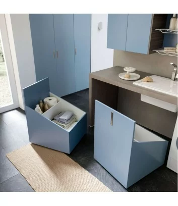dettaglio cassettoni Wash composizione 01 Azzurra Bagni